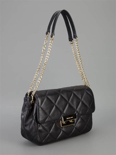 michael kors bum bag black|Michael Kors quilted black bag.